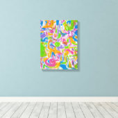 Neon Graffiti Abstrakt Art Brushstrokes Leinwanddruck (Insitu (Holzboden))