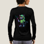 Neon Graffiti Cat - Futuristic Cyberpunk Tri-Blend Shirt (Rückseite)