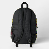 Neon-Graffiti-Gaming-Muster Bedruckter Rucksack (Rückseite)