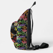 Neon-Graffiti-Gaming-Muster Crossbody Bag (Rechts)