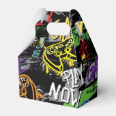Neon-Graffiti-Gaming-Muster Geschenkschachtel (Rückseite)