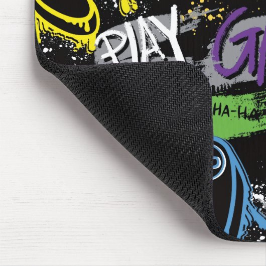 Neon-Graffiti-Gaming-Muster Mousepad (Ecke)