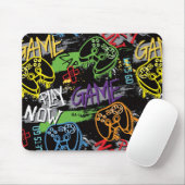 Neon-Graffiti-Gaming-Muster Mousepad (Mit Mouse)