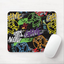 Neon-Graffiti-Gaming-Muster Mousepad