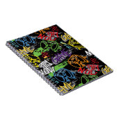 Neon-Graffiti-Gaming-Muster Notizblock (Rechte Seite)