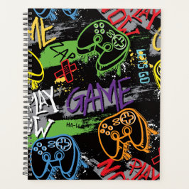 Neon-Graffiti-Gaming-Muster Planer