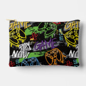 Neon-Graffiti-Gaming-Muster Zubehörtasche (Vorderseite)