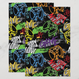 Neon Graffiti Gaming Pattern