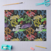 Neon Graffiti Gaming Pattern Seidenpapier (Basteln)