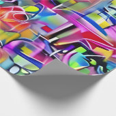 Neon Graffiti Geschenkpapier (Ecke)
