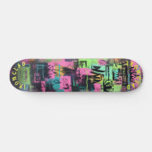 Neon Graffiti Inspiriert mit Abstrakt Street Vibe Skateboard (Horizontal)