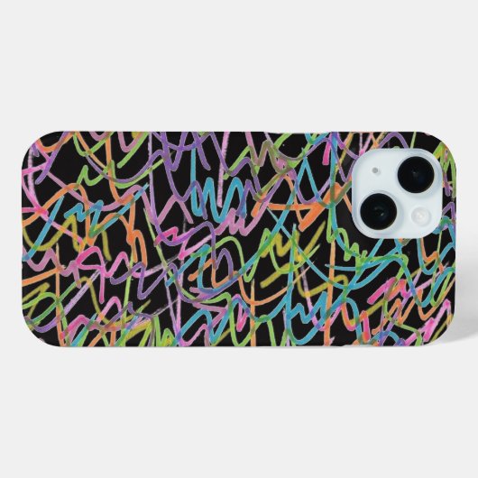 Neon Graffiti iPhone Case (Rückseite (Horizontal))