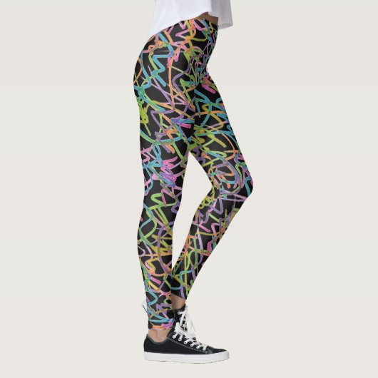 Neon Graffiti Leggings (Rechts)