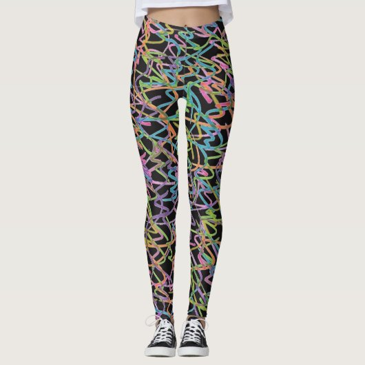Neon Graffiti Leggings (Vorderseite)