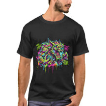 Neon-Graffiti-Monster-T-Shirt – Street-Art-Beast D