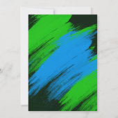 Neon Graffiti Teenager Bubble Soccer Einladung (Rückseite)