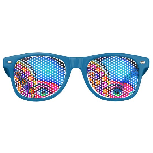 Neon Grafitti Partybrille (Vorderseite)