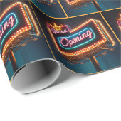 Neon Grand Opening Billboard Geschenkpapier (Rolleneckpunkt)