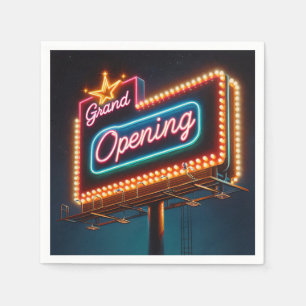 Neon Grand Opening Billboard Serviette