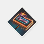 Neon Grand Opening Billboard Serviette (Ecke)