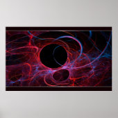Neon Gravity Flame Fraktal Poster (Vorne)