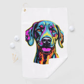 Neon Great Dane Golfhandtuch (Insitu)