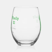 Neon Green 21. Geburtstag Weinglas Ohne Stiel (Links)