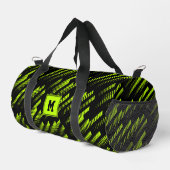 Neon Green Abstrakt Geometric Custom Gym Sports Duffle Bag (Rechte Ecke)