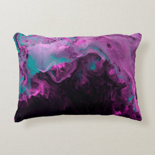 Neon green and purple creative painting, abstract dekokissen