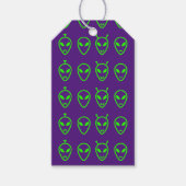 Neon Green Außerirdischen Gift Tags Geschenkanhänger (Vorderseite)