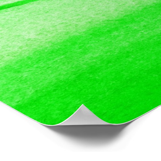 Neon Green Backdrop Wasserfarbe Abstrakt Hintergru Poster (Ecke)