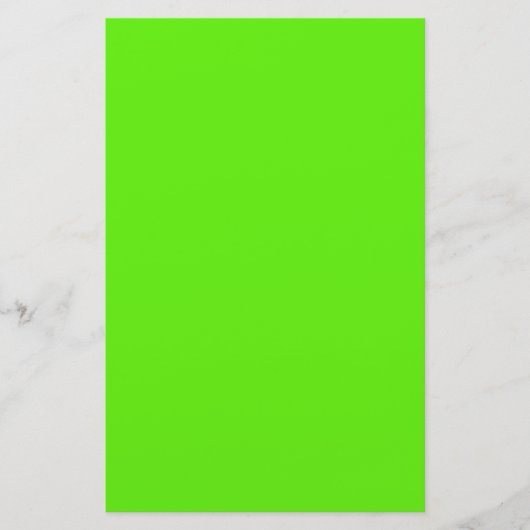 Neon Green Background Solid Color Background Briefpapier (Vorderseite)