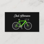 Neon Green Bike on Black Visitenkarte (Vorderseite)