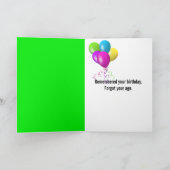 Neon Green Birthday Calculator Karte (Innenseite)