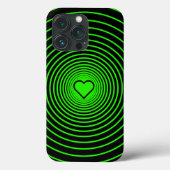 Neon Green Black iPhone Case mit Hitze (Rückseite)