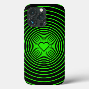 Neon Green Black iPhone Case mit Hitze