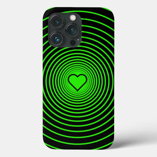 Neon Green Black iPhone Case mit Hitze (Rückseite)