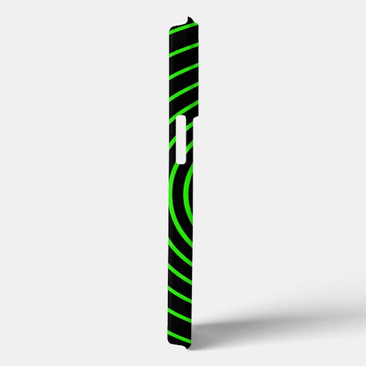 Neon Green Black iPhone Case mit Hitze (Rückseite / Rechts)