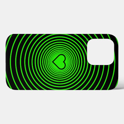 Neon Green Black iPhone Case mit Hitze (Rückseite (Horizontal))