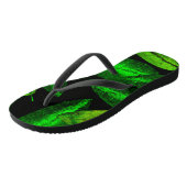 Neon Green Blätter Art. Jetzt kaufen Badesandalen (Schrägansicht)