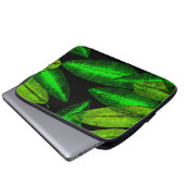 Neon Green Blätter Art. Jetzt kaufen Laptopschutzhülle (Vorne Knopf)