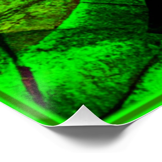 Neon Green Blätter Art. Jetzt kaufen Poster (Ecke)