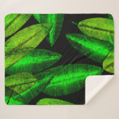 Neon Green Blätter Art. Jetzt kaufen Sherpadecke (Vorderseite (Horizontal))