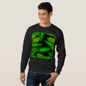 Neon Green Blätter Art. Jetzt kaufen Sweatshirt (Vorne ganz)