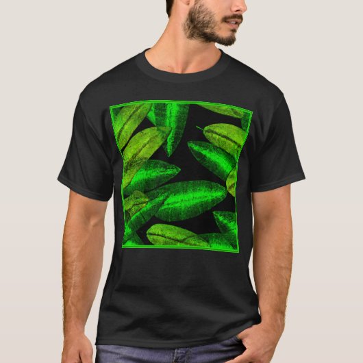 Neon Green Blätter Art. Jetzt kaufen T-Shirt (Vorderseite)