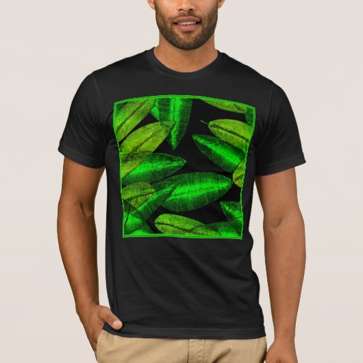 Neon Green Blätter Art. Jetzt kaufen T-Shirt (Vorderseite)
