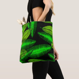 Neon Green Blätter Art. Jetzt kaufen Tasche