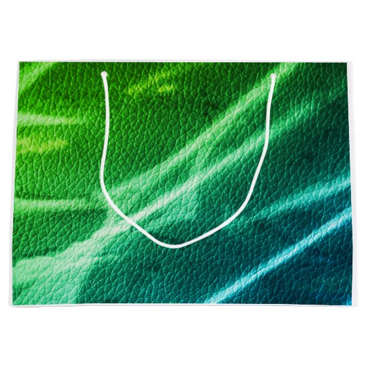 NEON green blue moderne Streifen Streifen in Farbe Große Geschenktüte (Vorderseite)