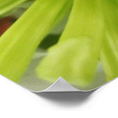 Neon Green Blume Football Mum Nah-Background Poster (Ecke)