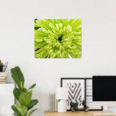 Neon Green Blume Football Mum Nah-Background Poster (Heimbüro)